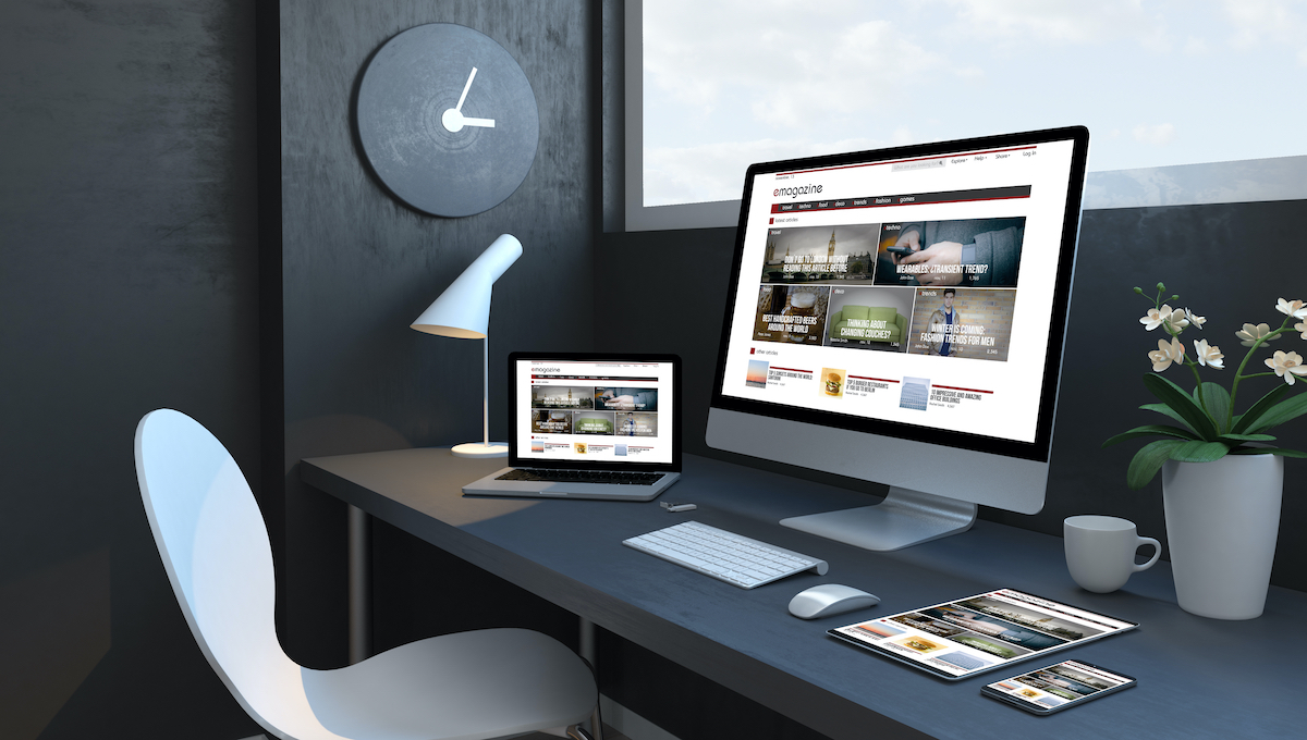Website design on different screen sizes