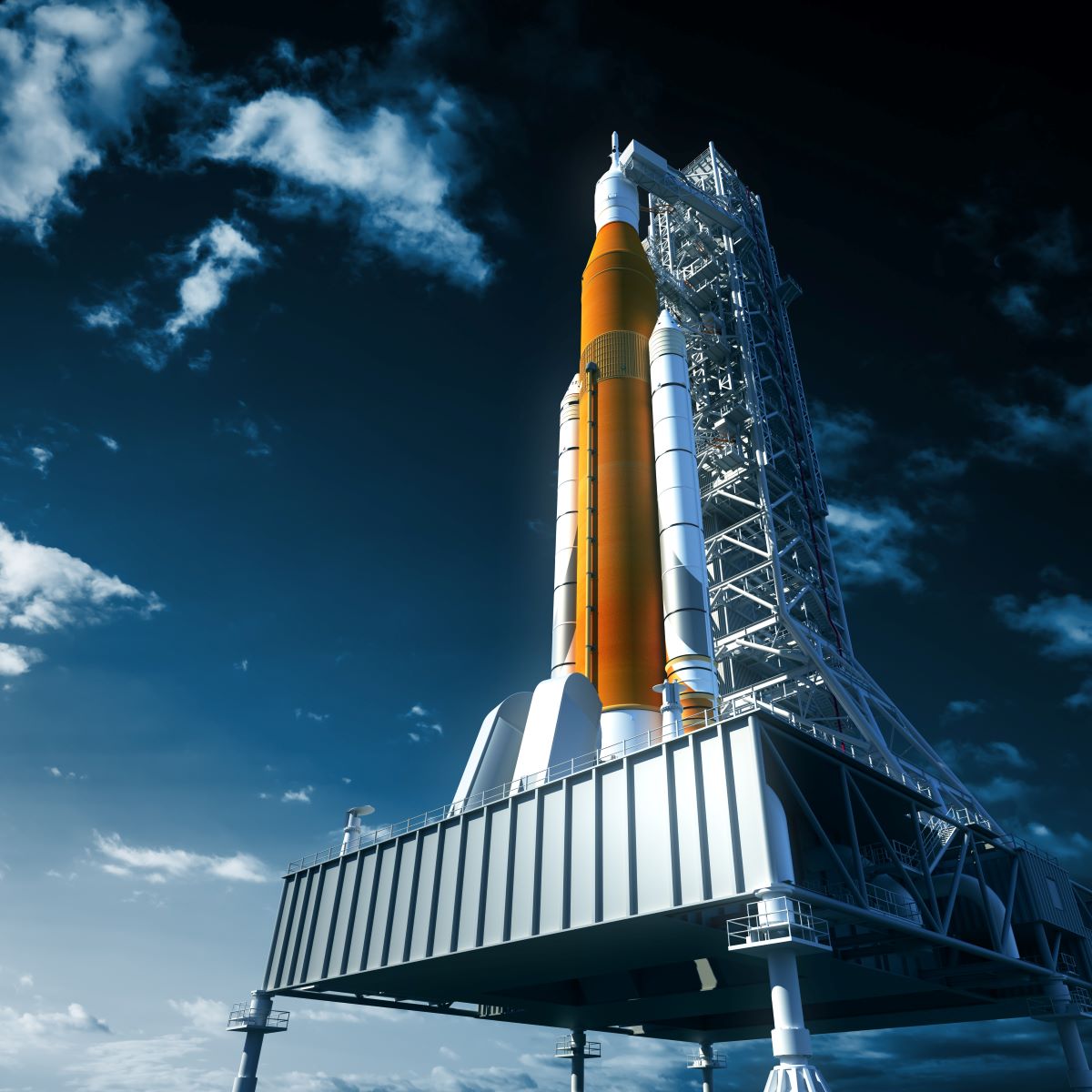 Phase I: IGNITE of your Houston marketing strategy symbolized by rocket on launch pad. 