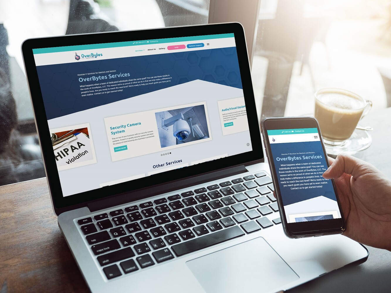 Overbytes Website Mockup